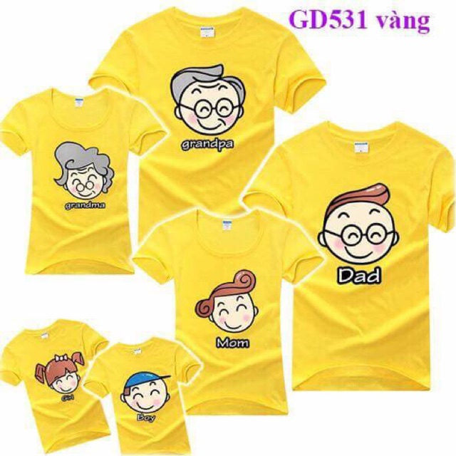 Combo 3 áo gia đình(mẹ và 2 bé)