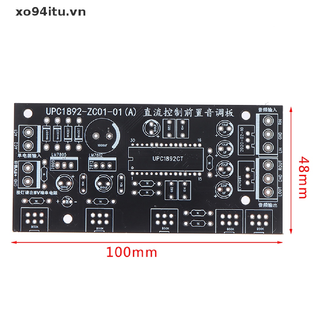 XOITU UPC1892 Preamplifier Tone Control Board Kits Speaker Amplifiers DIY Treble Bass .