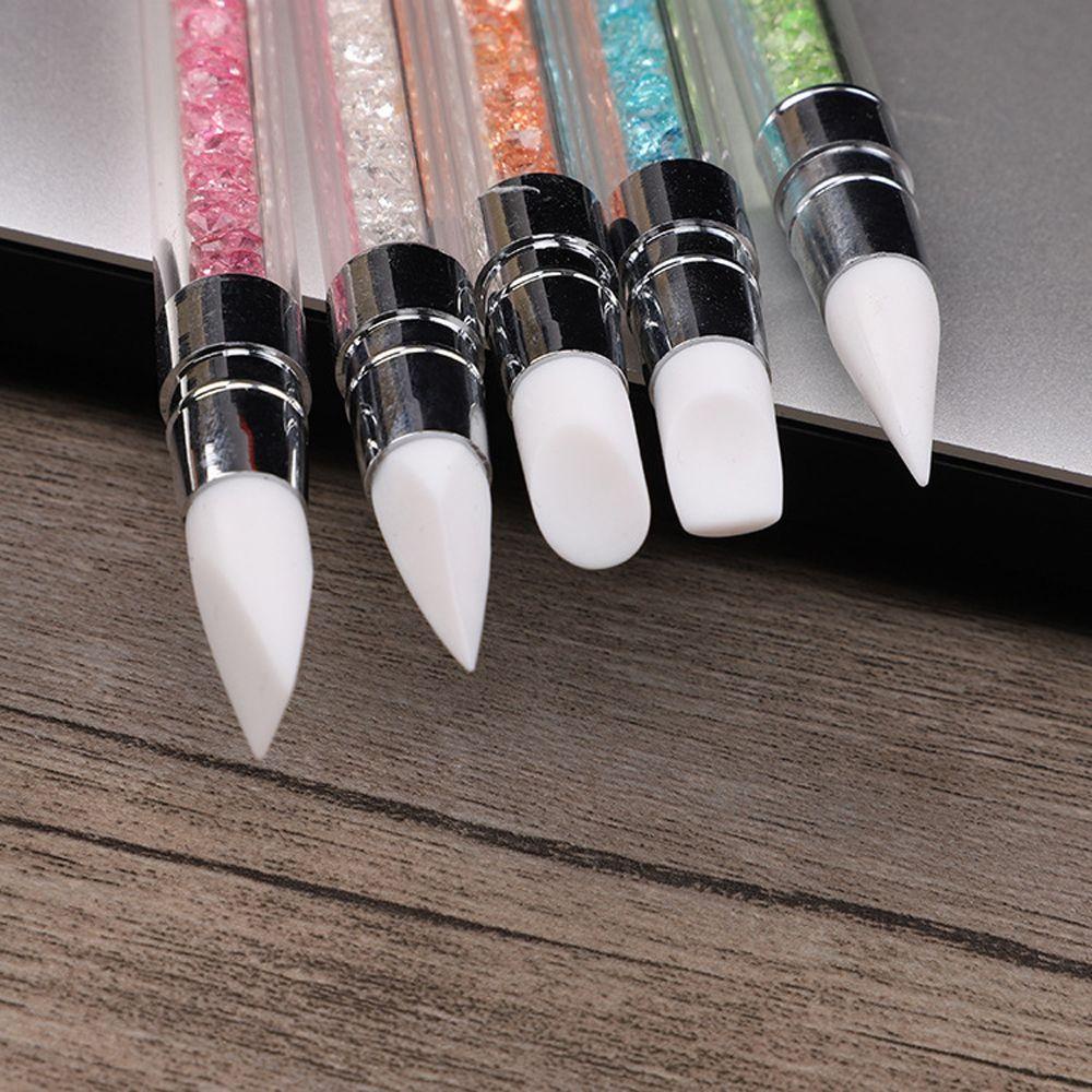 Cọ Silicone Tay Cầm Gỗ Dùng Trang Trí Móng Nghệ Thuật DIY