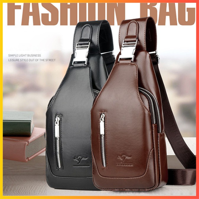 Túi đeo chéo nam da Pu chống nước, túi chéo nam nhiều ngăn tiện dụng, túi đeo chéo mini Hàn Quốc, túi nam TC75 | BigBuy360 - bigbuy360.vn