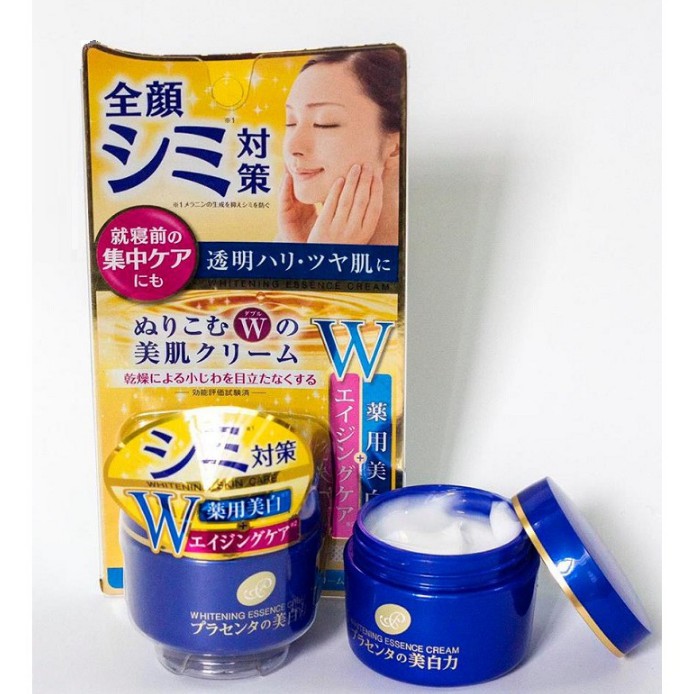 Kem Dưỡng Trắng Da Nhau Thai Cừu Meishoku Whitening Essence Cream 55g Nhật Bản