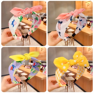 Cài tóc thắt nơ họa tiết trái cây thời trang dễ thương cho bé gái