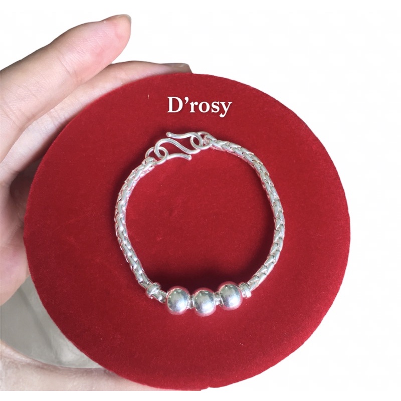 Lắc tay bạc ta cho bé dài 14 cm nhiều kiểu chuẩn bạc ta nguyên chất