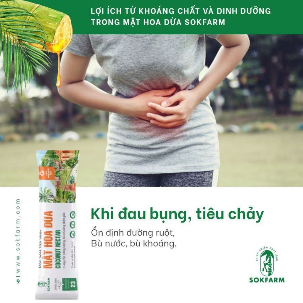 Mật Hoa Dừa Cạn Hữu Cơ Dạng Gói, Hộp 12gói x15g Sokfarm - Xanhsam Organic