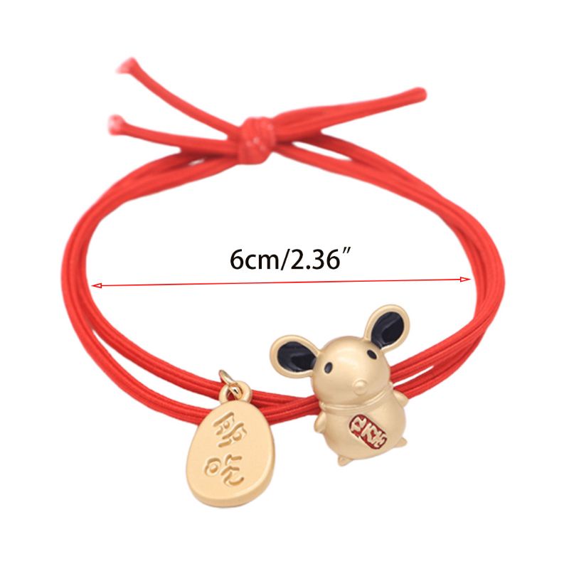Dây Buộc Tóc Co Giãn Hình Chú Chuột Hoạt Hình Phong Cách Trung Hoa 2020 Cho Nữ