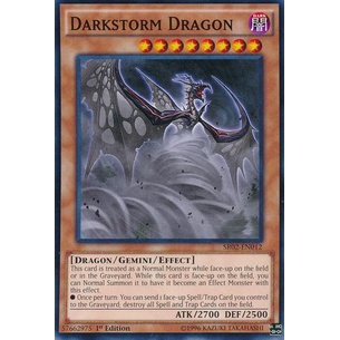 Thẻ bài Yugioh - TCG - Darkstorm Dragon / SR02-EN012'