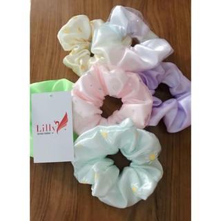 [CHỌN MẪU]CHUN CỘT TÓC, BUỘC TÓC SCRUNCHIES 2 LỚP NHIỀU HỌA TIẾT