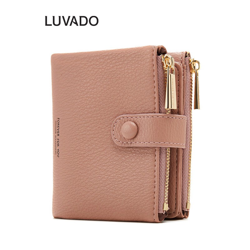 Ví nữ mini ngắn cute dễ thương FOREVER FOR YOU nhỏ gọn bỏ túi thời trang cao cấp LUVADO VD304