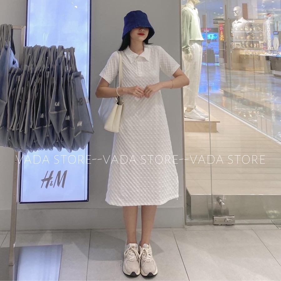 Đầm bầu xinh mùa thu đông công sở cổ sơ mi