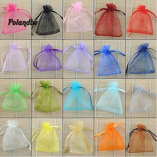 Gói 100 túi voan rút dây nhiều màu dùng đựng quà cưới tiện lợi