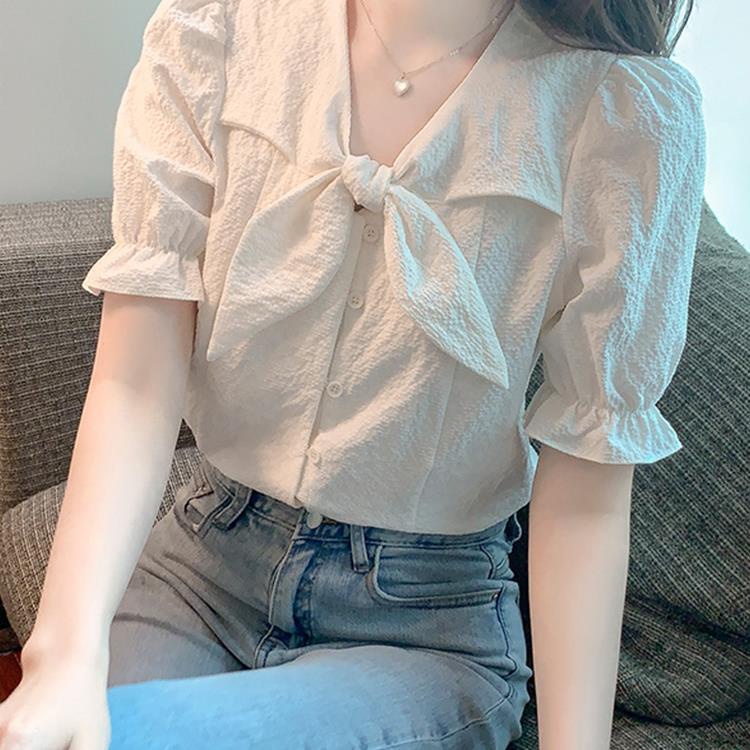 Áo Voan Ngắn Tay Thời Trang Mùa Hè Phong Cách Phương Tây