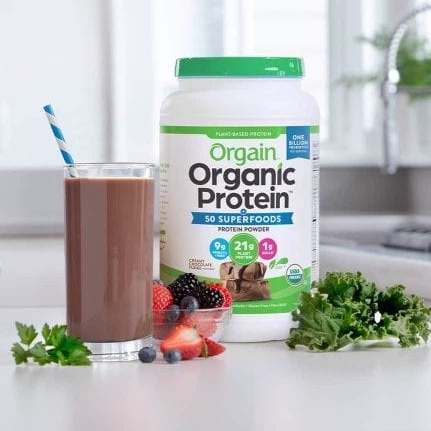 Bột Đạm Orgain Organic Protein Bột Uống, Làm Bánh, Pha Sữa- Mỹ