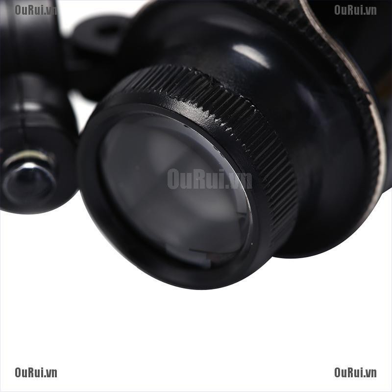 Kính Lúp Phóng Đại 20 Lần Có Đèn LED Chuyên Dụng Sửa Chữa Đồng Hồ Tiện Lợi