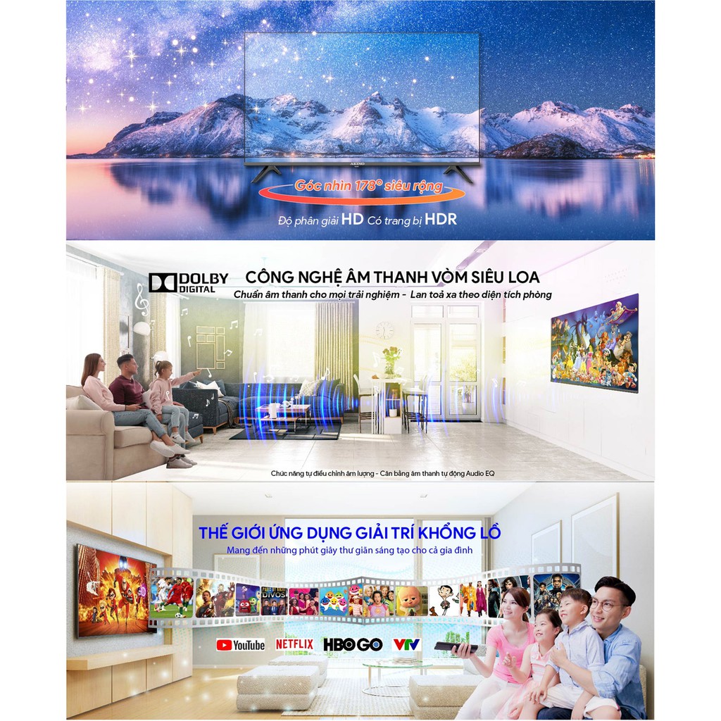 [Nhập Thái Lan] Smart Voice Tivi Akino 43 inch TH-43HD9 Full HD, Android 9.0, Điều khiển giọng nói - Hàng Chính Hãng | BigBuy360 - bigbuy360.vn