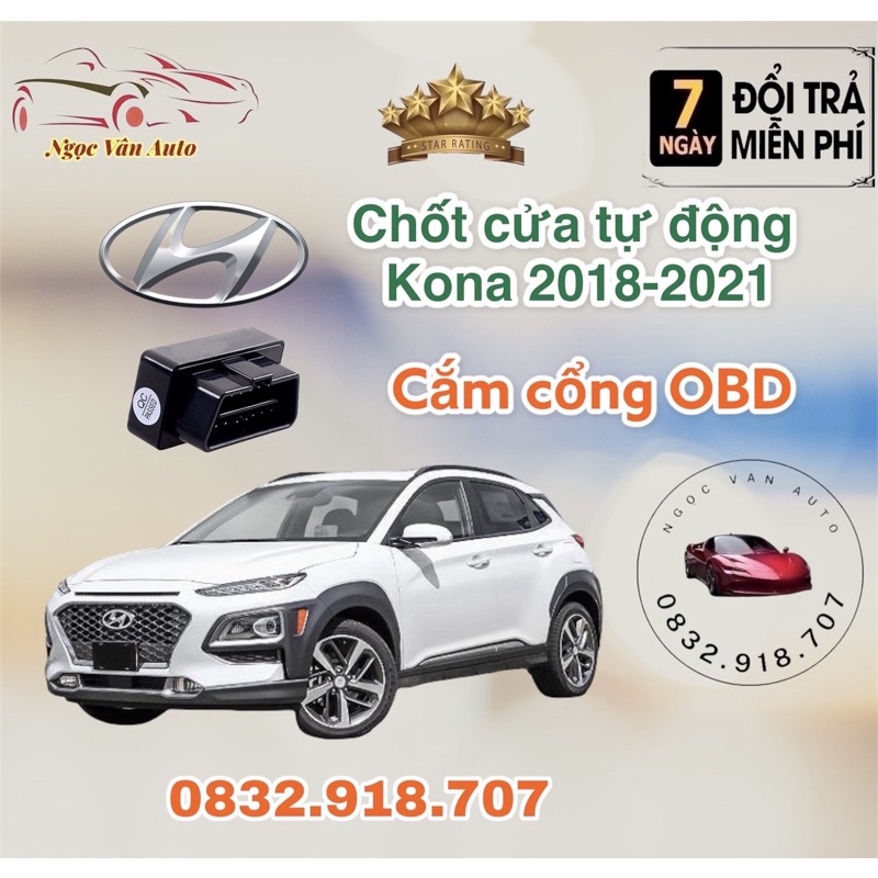 Chốt cửa tự động Kona 2018 - 2021 cắm cổng OBD