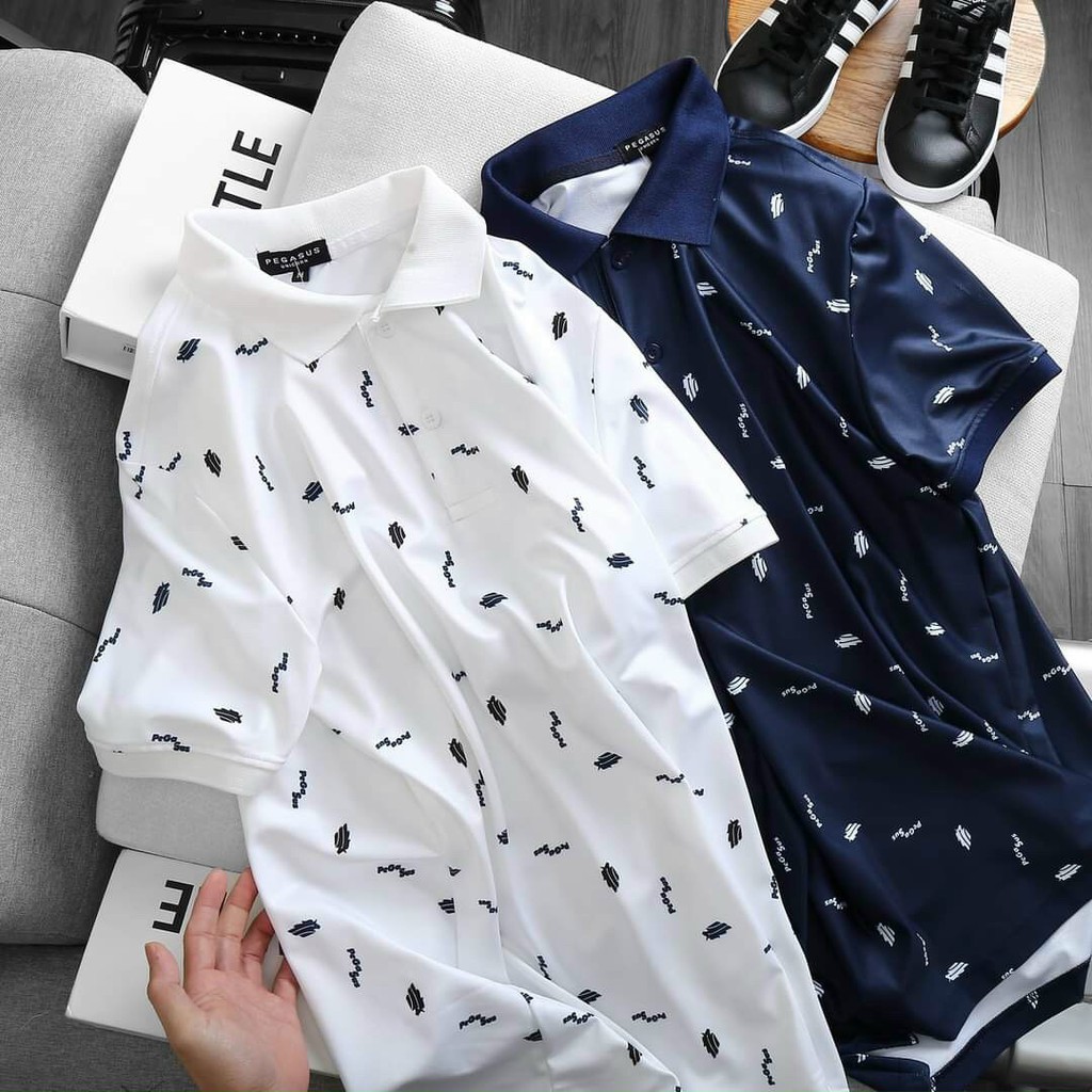 Áo thun polo nam họa tiết in chìm tinh xảo trên nền vải single - Thấm Hút Mồ Hôi, Co Giãn Đa Chiều | BigBuy360 - bigbuy360.vn