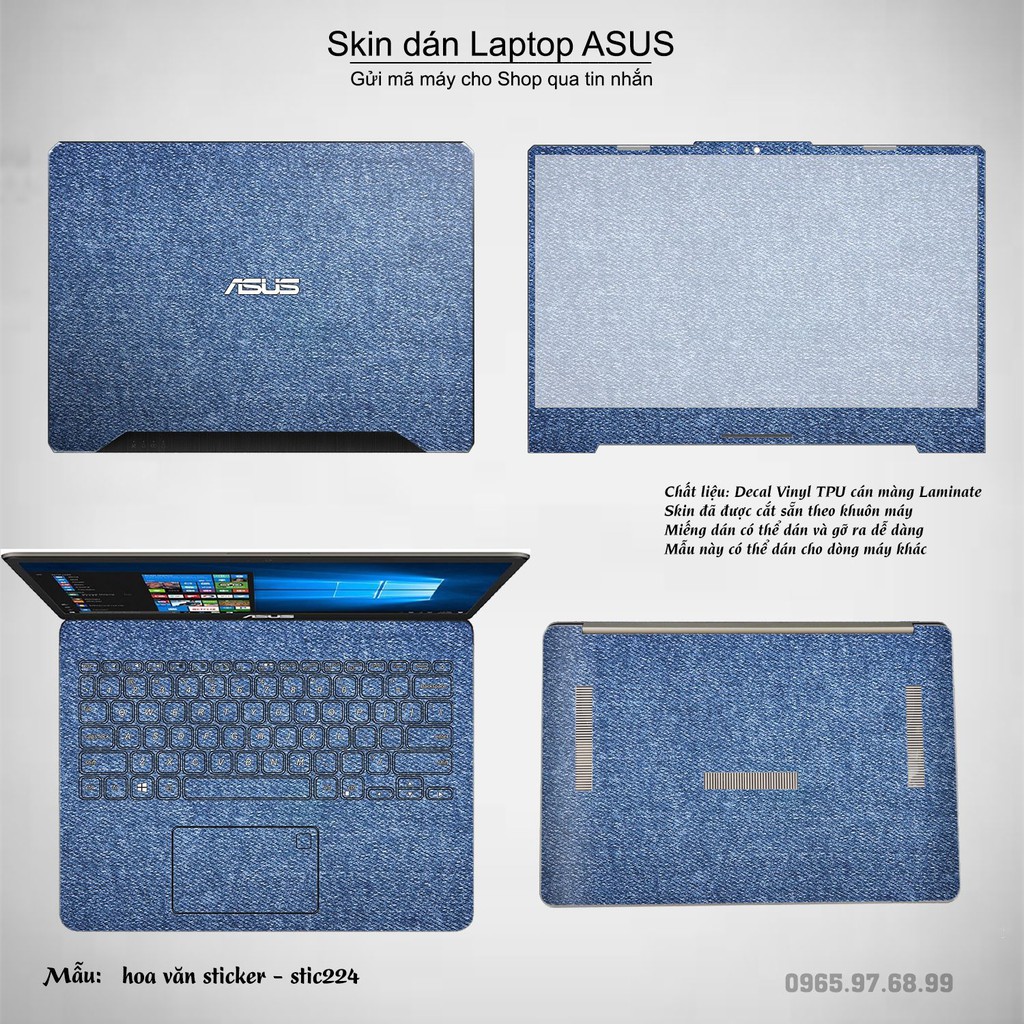 Skin dán Laptop Asus in hình Hoa văn sticker nhiều mẫu 36 (inbox mã máy cho Shop)