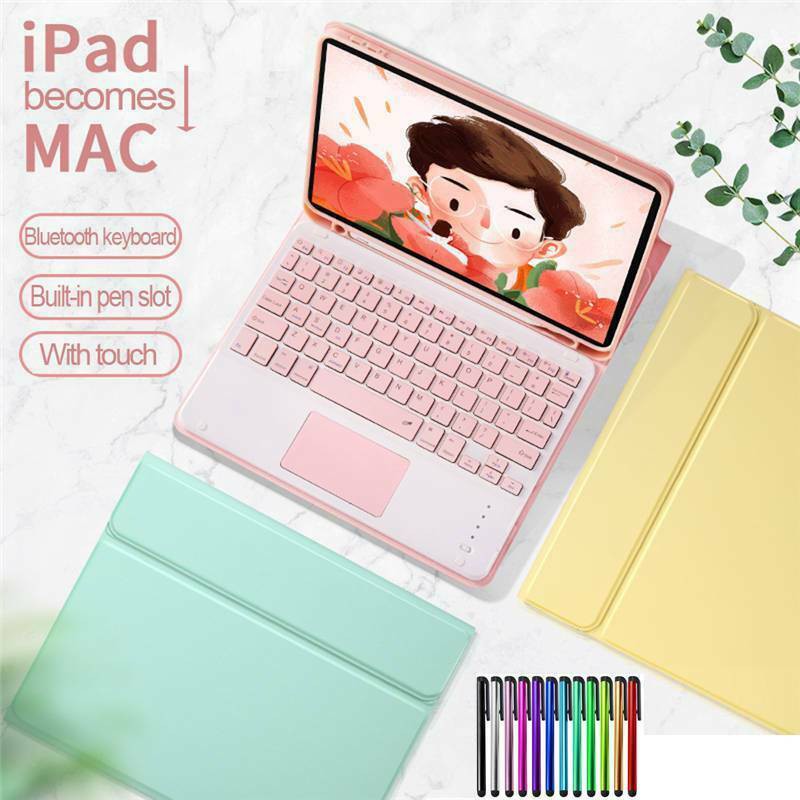 Bao Da Kèm Bàn Phím Không Dây Họa Tiết Hoạt Hình Xinh Xắn Cho Ipad Pro 11 Inch 2018 2020