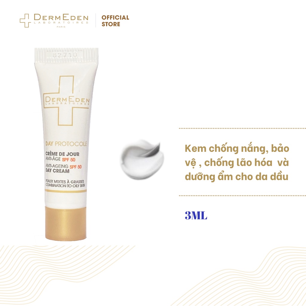 Chăm sóc da ngày và đêm DERMEDEN SPF 50, PA+++, chống lão hóa da