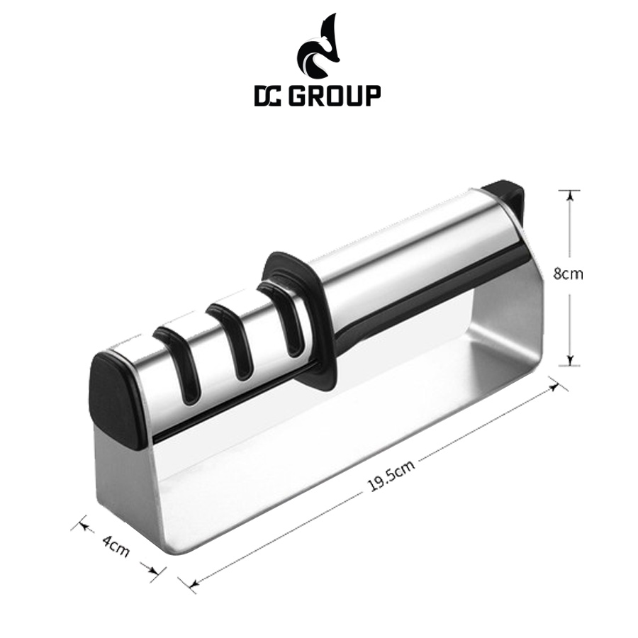 Máy mài dao 3 rãnh đa năng, dụng cụ mài dao chất liệu Inox không rỉ cao cấp