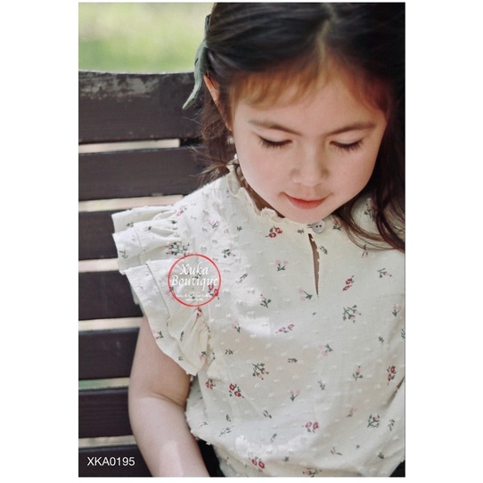 Set Quần Short Áo Hoa Tay Cánh Tiên Mùa Hè Bé Gái SOFT COTTON Cao Cấp 2022