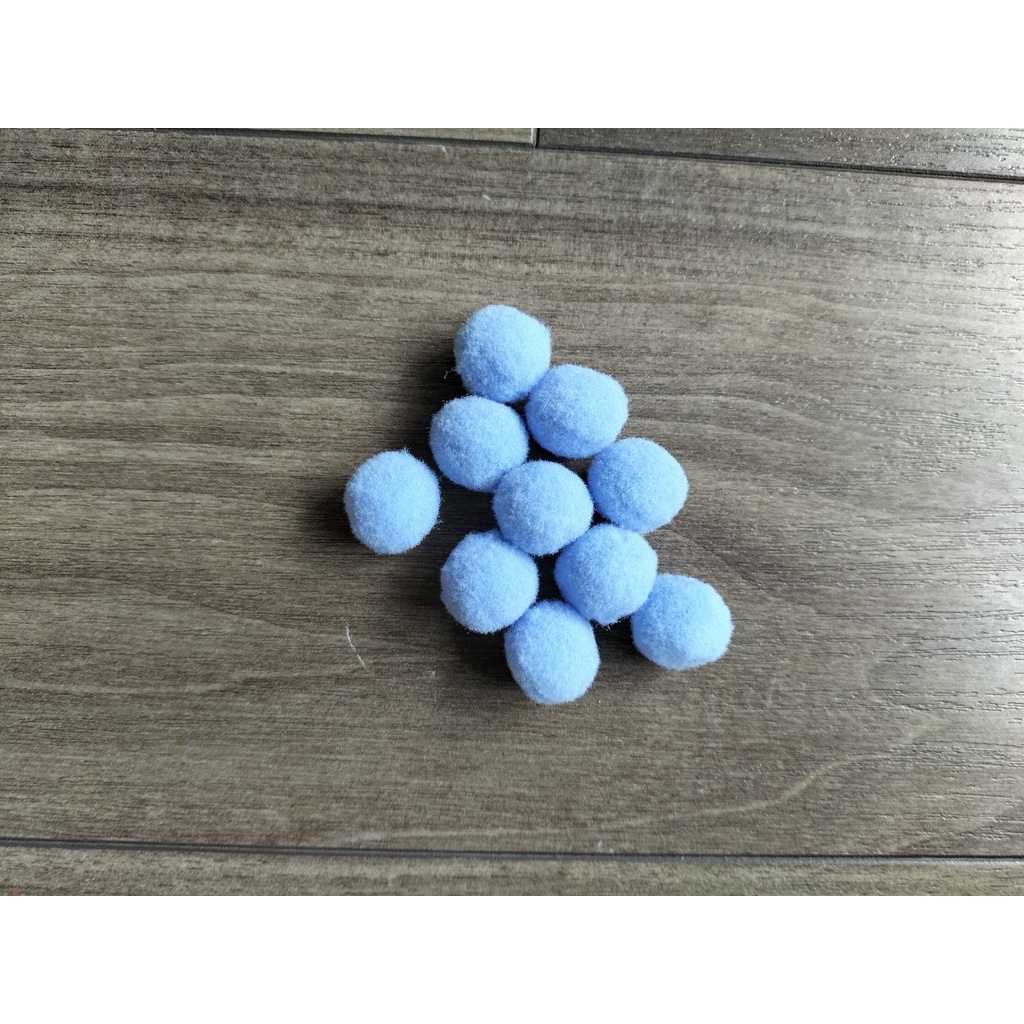 10 hạt pom pom Mịn nhiều màu sắc làm nguyên liệu handmade