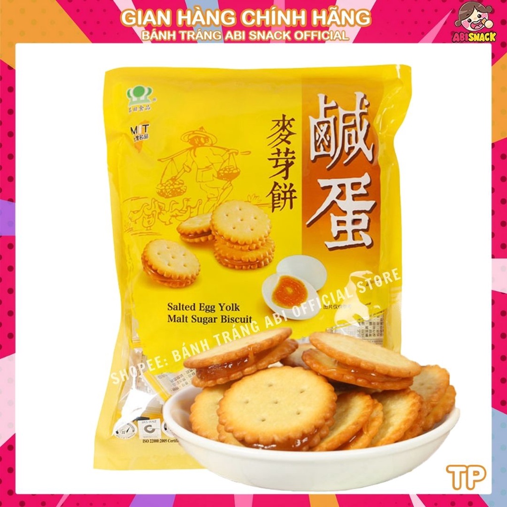 Bánh quy trứng muối hàng chuẩn thật Đài Loan DATE MỚI T8/2022 Gói 180gr/500gr