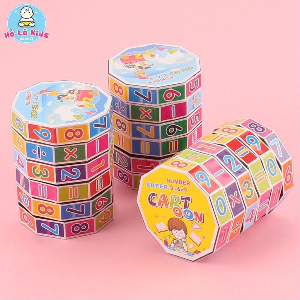 Đồ Chơi rubik toán học cho bé giải đố vừa chơi vừa học, phát triển tư duy logic Hồ Lô Kids