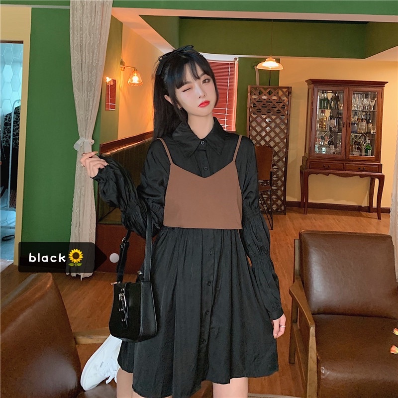 Đầm nữ 🦋 hàng thiết kế  màu đen tiểu thư cực sang chảnh kèm yếm nơ váy dự tiệc mặc cực kỳ tôn dáng