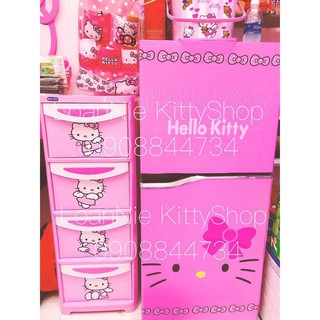*LaLaShop* Độc quyền decal dán tủ lạnh Kitty size lớn cao 1met2