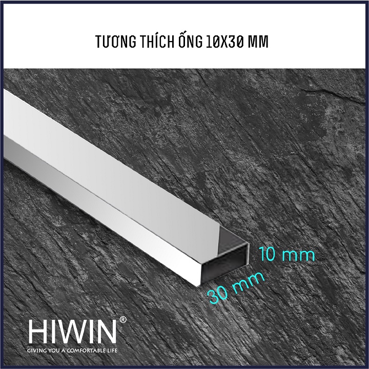 Bát tường phòng tắm kính dùng cho ống 10x30mm inox 304 mặt gương HIWIN SB-610F