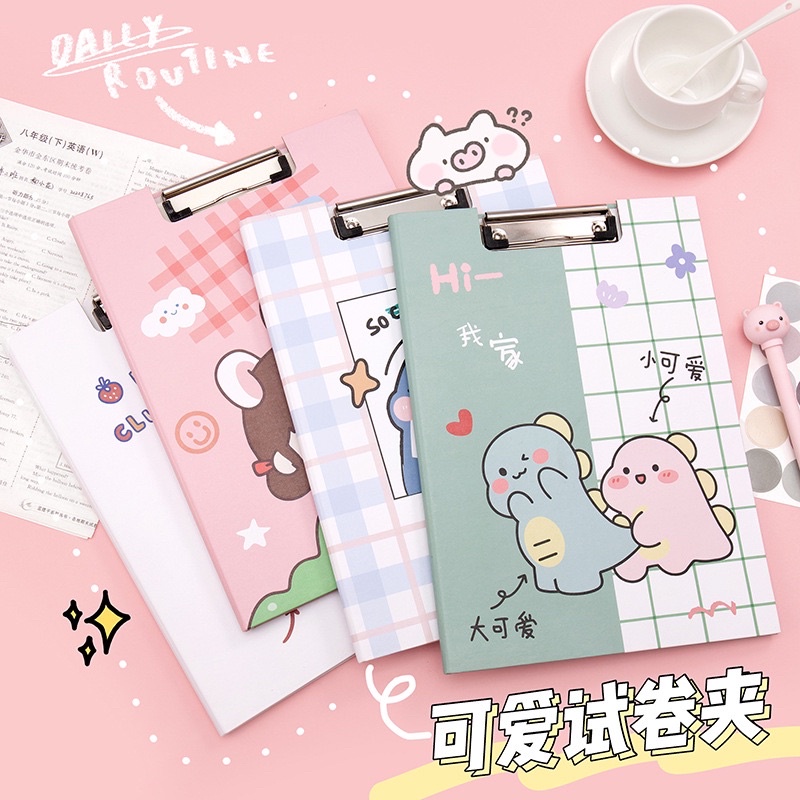 Bìa kẹp tài liệu 2 lớp MEMO, kẹp giấy bìa trình ký A4 hình hoạt hình cute