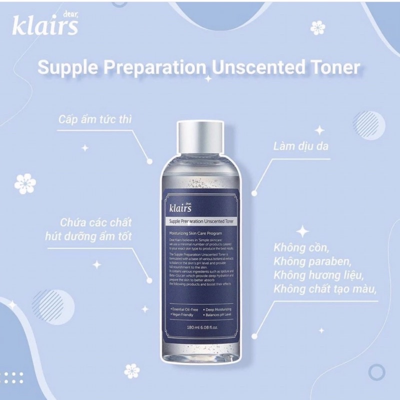 Nước hoa hồng Klairs Supple Preparation Toner | BigBuy360 - bigbuy360.vn