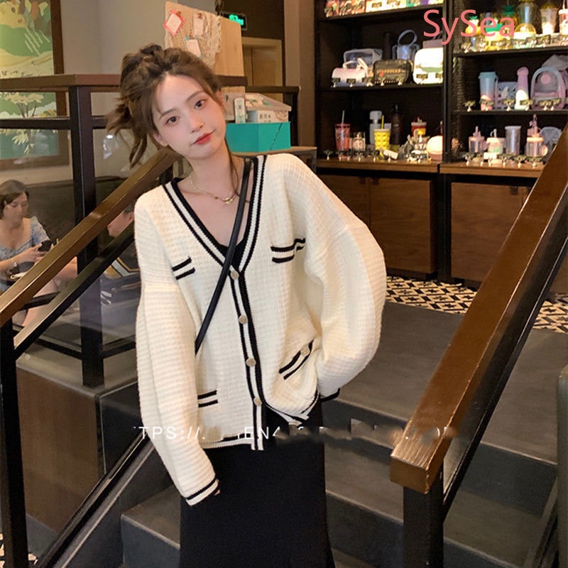 Áo Khoác Cardigan Dệt Kim Phong Cách Hàn Quốc Xinh Xắn Cho Nữ