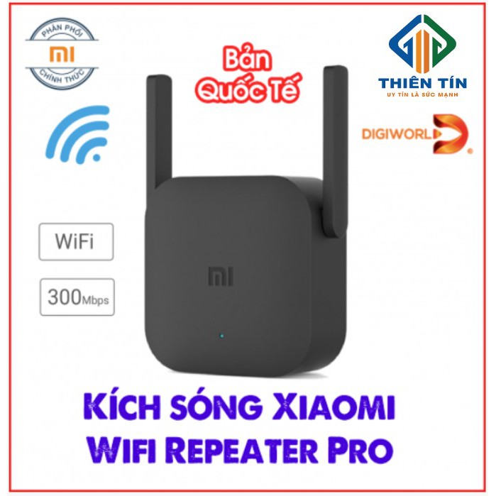 Kích sóng Wifi Xiaomi Repeater PRO băng thông 300 Mbps - Chính Hãng Digiword - Bh 6 tháng