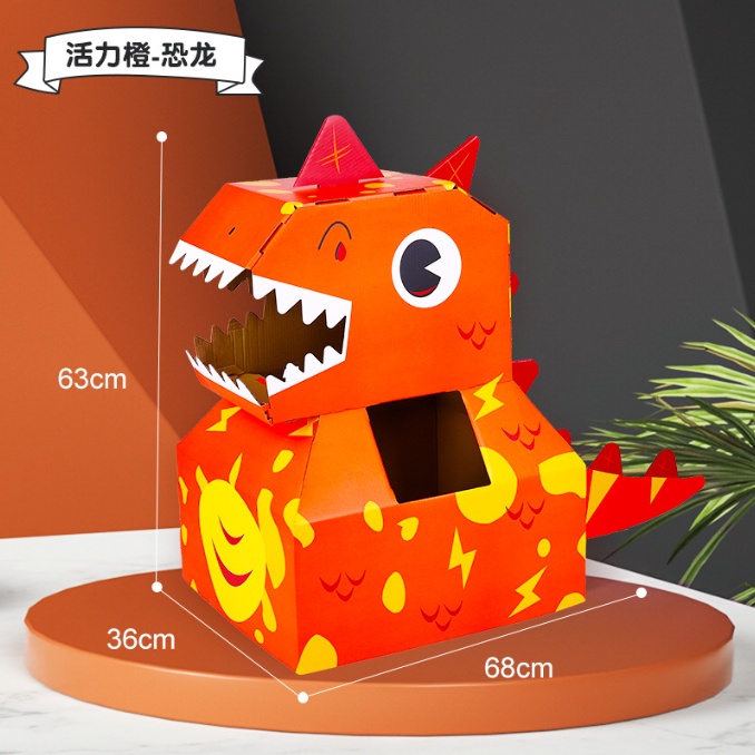 Mô hình khủng long bạo chúa bằng giấy carton cho trẻ em