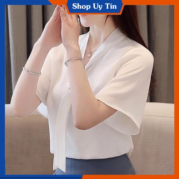 [Hàng Cao Cấp] -  Áo Kiểu Nữ Tay Loe Xinh Đẹp | BigBuy360 - bigbuy360.vn