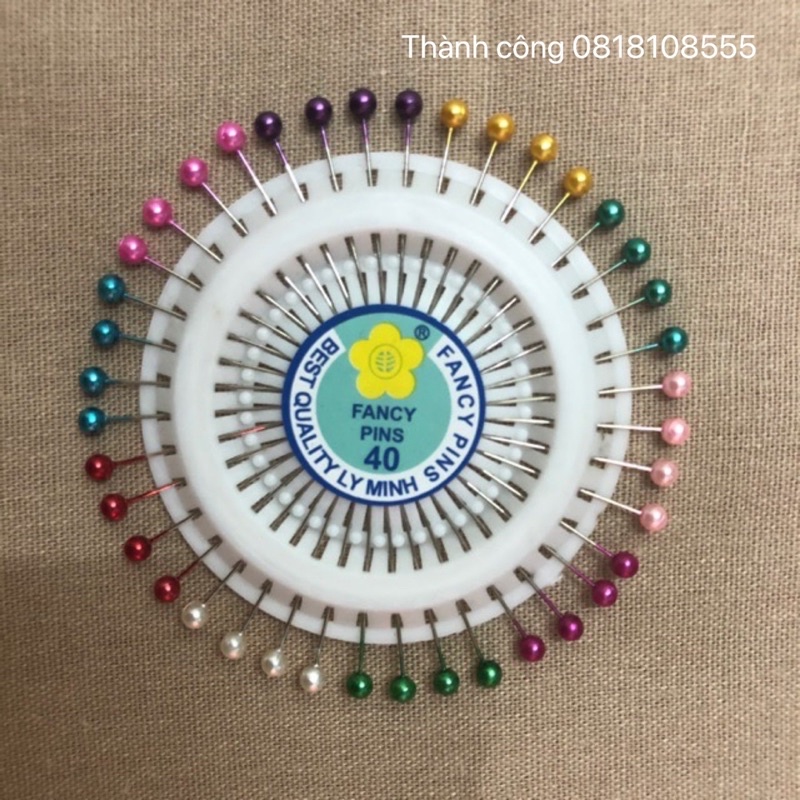 Kim Ghim Cố Định Vải.Kim gút. Kim gim vải 1 vỉ 40 cây