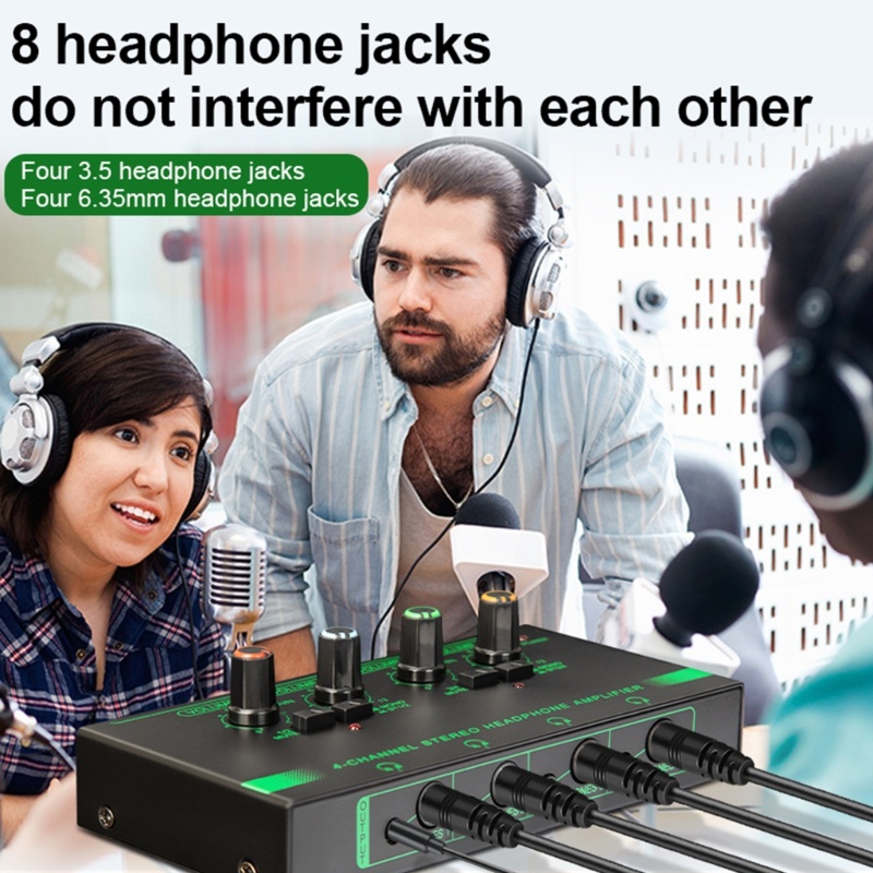 Bộ Khuếch Đại Âm Thanh 4 / 6 Kênh Siêu Trầm Cho Tai Nghe