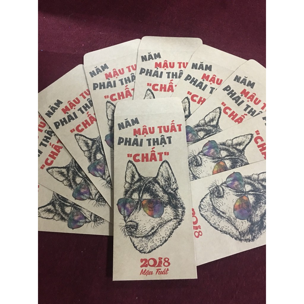 LÌ XÌ HANDMADE MẪU K1 ( 1 XẤP 10 TỜ - CHỌN MẪU INBOX SHOP )