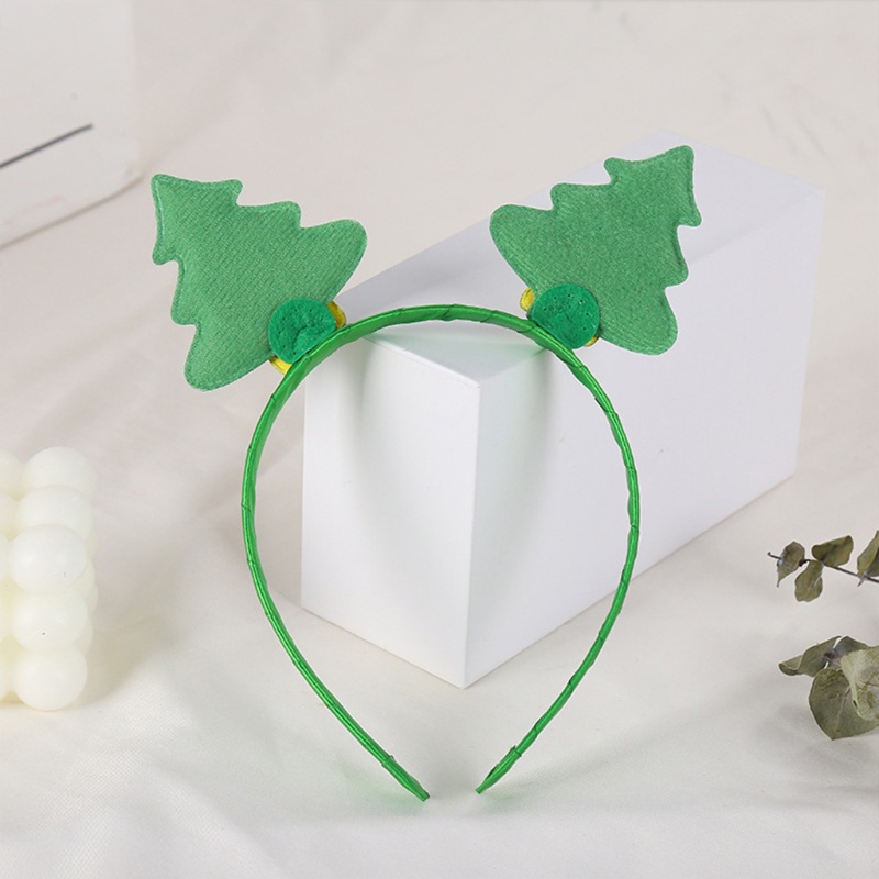 Flgo Băng Đô Cài Tóc Bằng Nhựa Hình Cây Thông Giáng Sinh Dễ Thương Cho Nữ