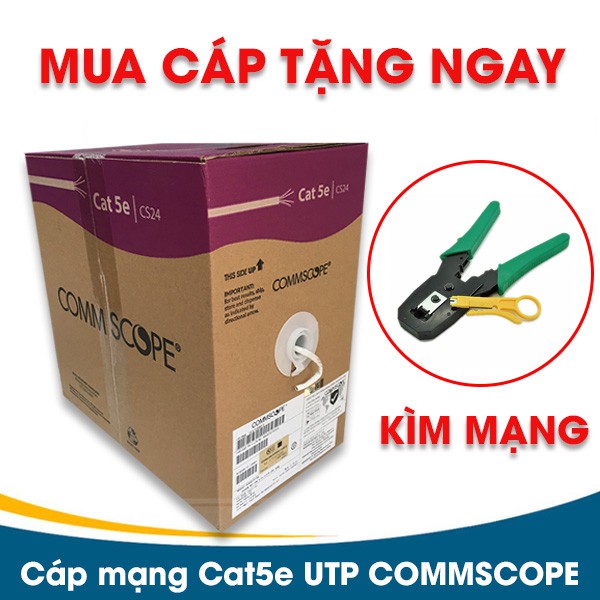 Thùng dây cáp mạng Cat5e 6-219590-2 COMMSCOPE AMP chính hãng Cuộn 305m