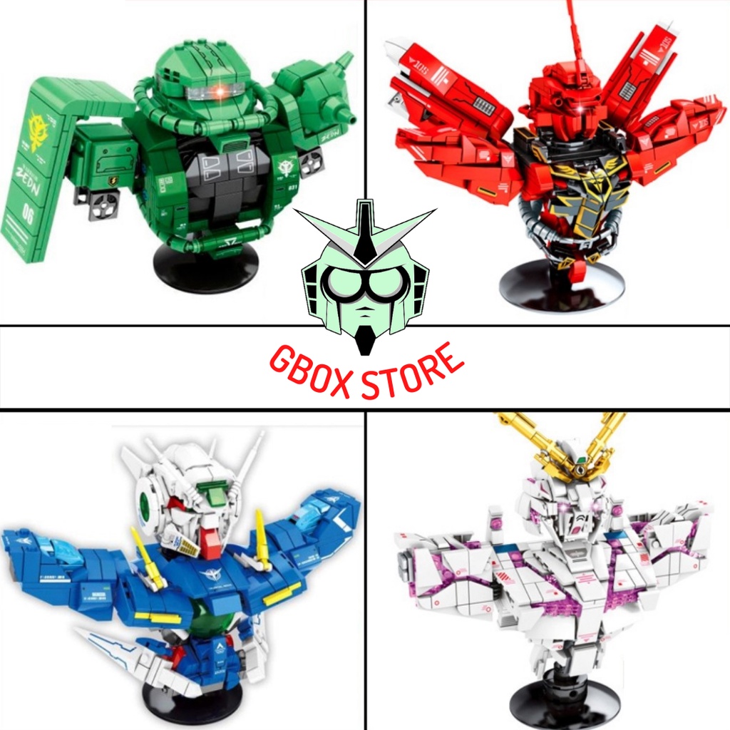 Mô hình Lego Gundam bán thân Zaku Unicorn Dinggao SY