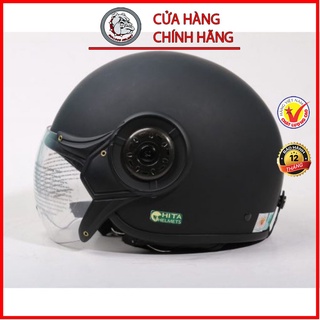 Mũ Bảo Hiểm Chita CT28 kính - Màu đen