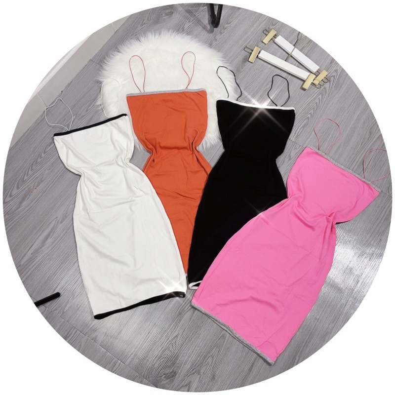 Đầm body viền siêu xinh-dưới 52kg mặc vừa-Carotshop