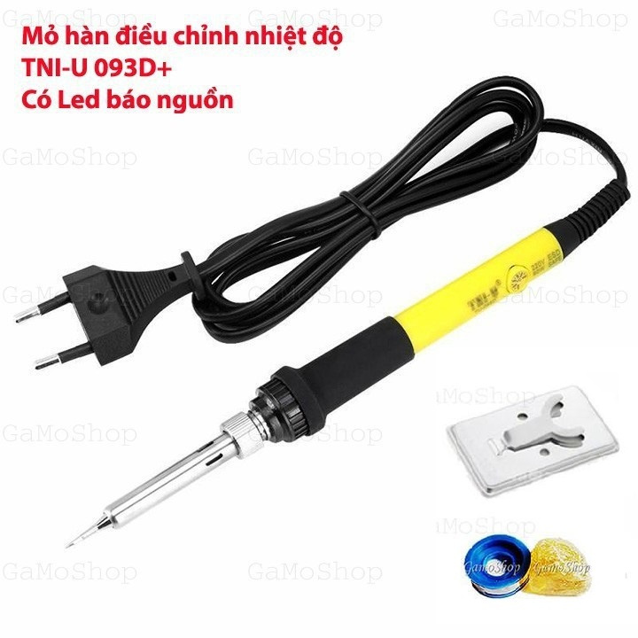 Mỏ hàn điều chỉnh nhiệt độ có Led báo nguồn 220V 50W tặng kèm phụ kiện hàn 3 món