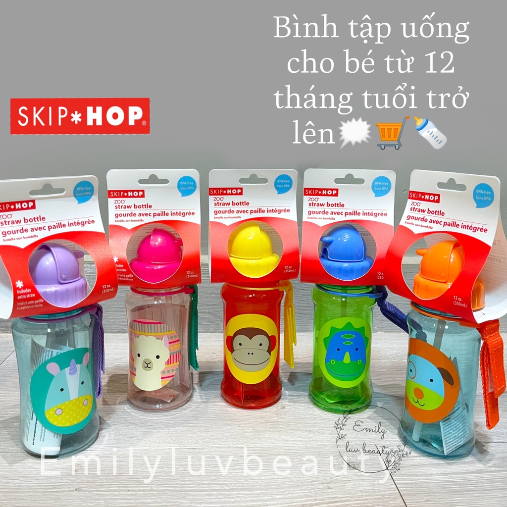 Bình uống nước có ống hút Skip Hop 350ml