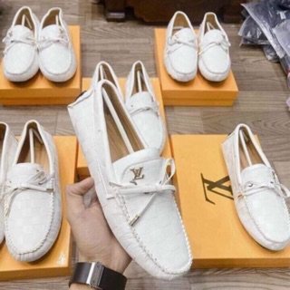 giày lười da ô trắng fulbox