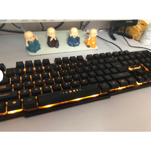 Bàn phím máy tính gaming GTX300 - Tặng  chuột chuyên dụng,có phần phím phát sáng 7 màu