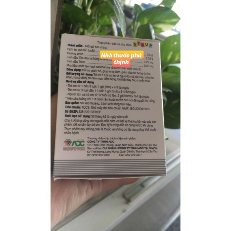 ✅ siro codatux giảm ho, viêm họng, hết khò khè